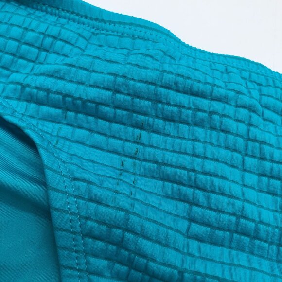 Lucky Brand Golden Wave Textured Hipster Bikini Swim Bottom Teal Blue L - Picture 5 of 8